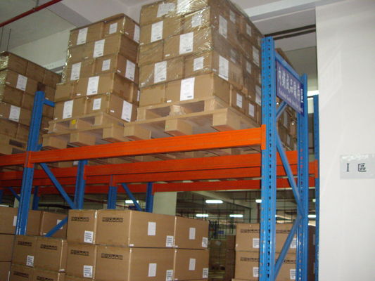 কেনা কাস্টমাইজড মেটাল হ্যাভি ডিউটি ​​ফর্কলিফ্ট ওয়ার্কিং সহ ডবল ডিপ প্যালেট র্যাক online manufacture